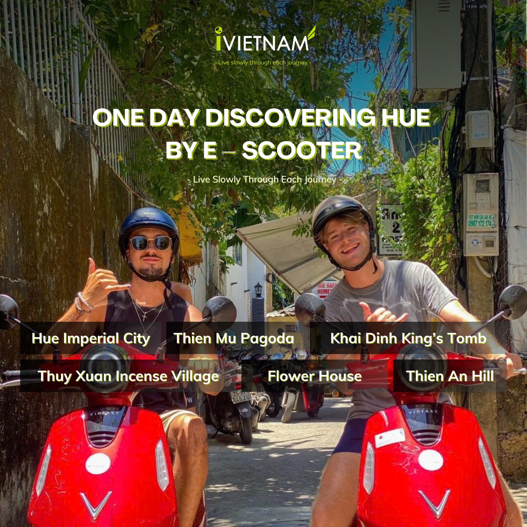One day discovering Hue by E – scooter