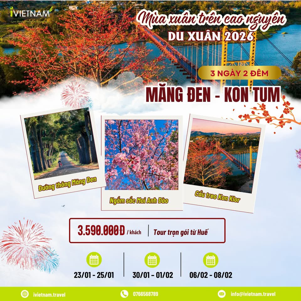 TOUR DU XUÂN GIÁP TẾT MĂNG ĐEN – KON TUM